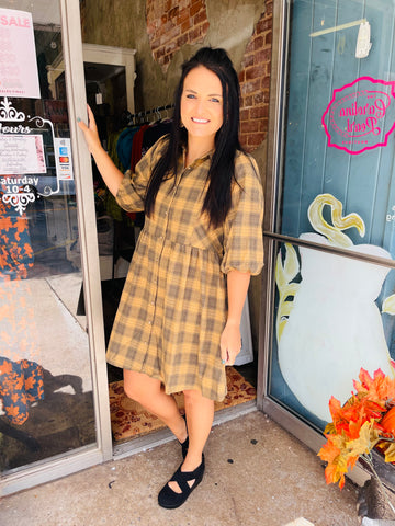 Serena Plaid Midi