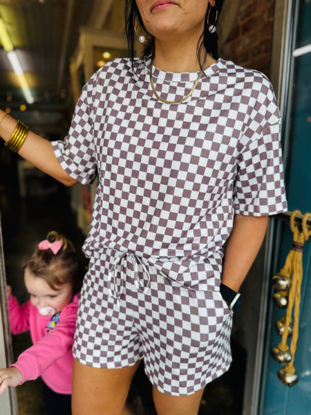 Checkered Set - Brown