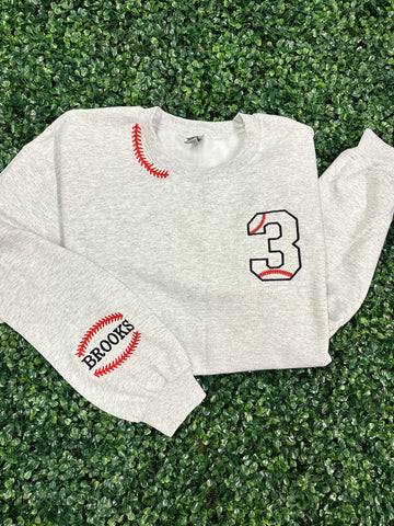 Embroidered Custom Baseball Sweatshirt