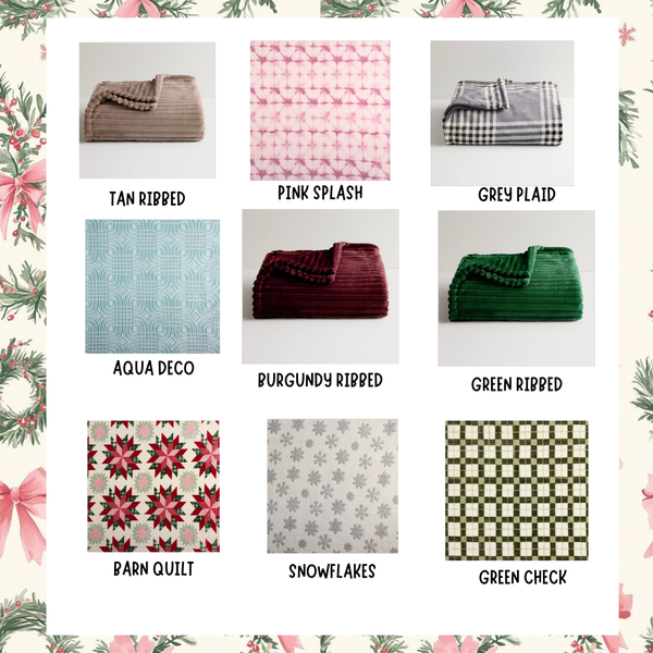 Day 8: Monogram Embroidered Blankets