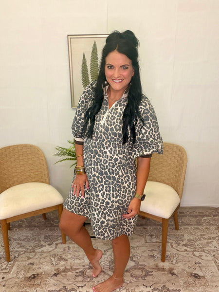 Charlotte Midi Dress- Cheetah
