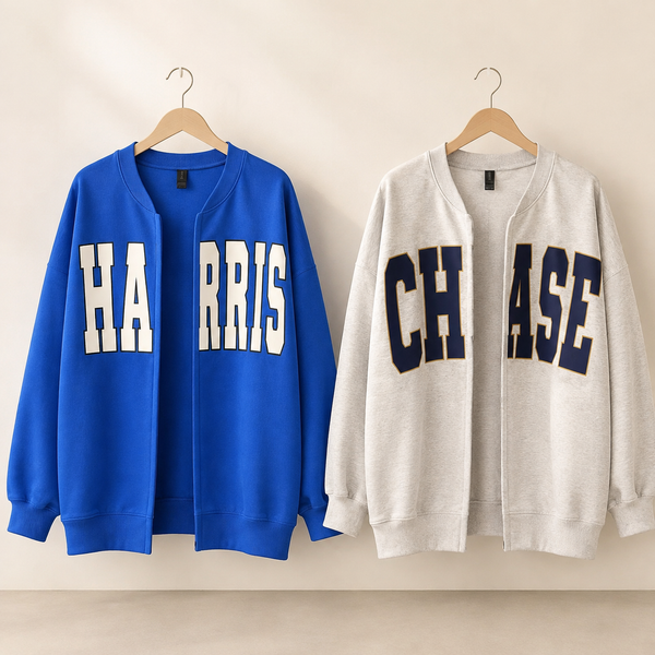 DTF Printed Cardigan Sweatshirts