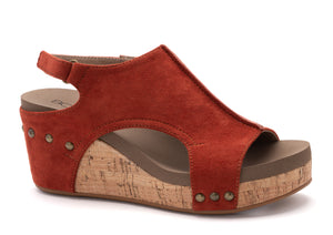 Corky Carley Wedge - Red Suede