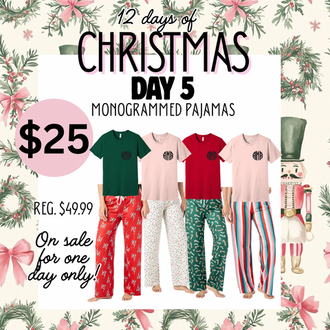 12 days of Christmas Day 5 Pajamas