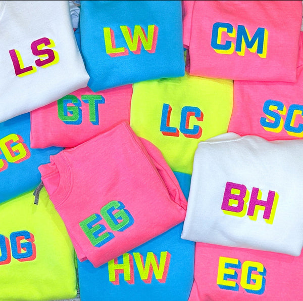 Embroidered Monogrammed Long Sleeve Tee