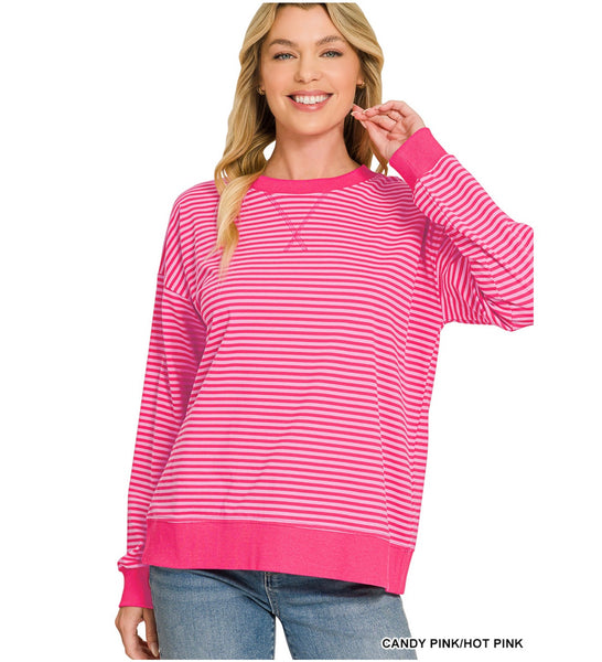 Embroidered Stripe Pullovers
