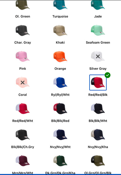 Colorblock Monogram Trucker Hats