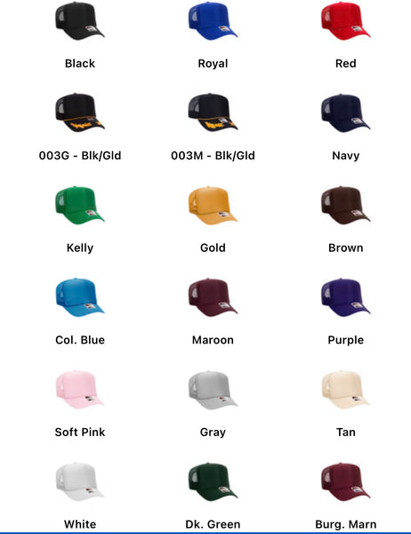 Colorblock Monogram Trucker Hats