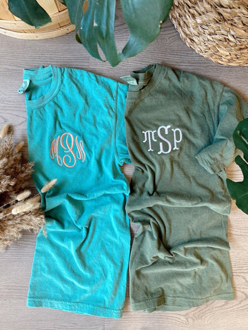 Embroidered Monogrammed Long Sleeve Tee