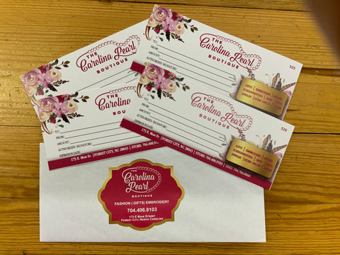 Carolina Pearl Gift Certificate